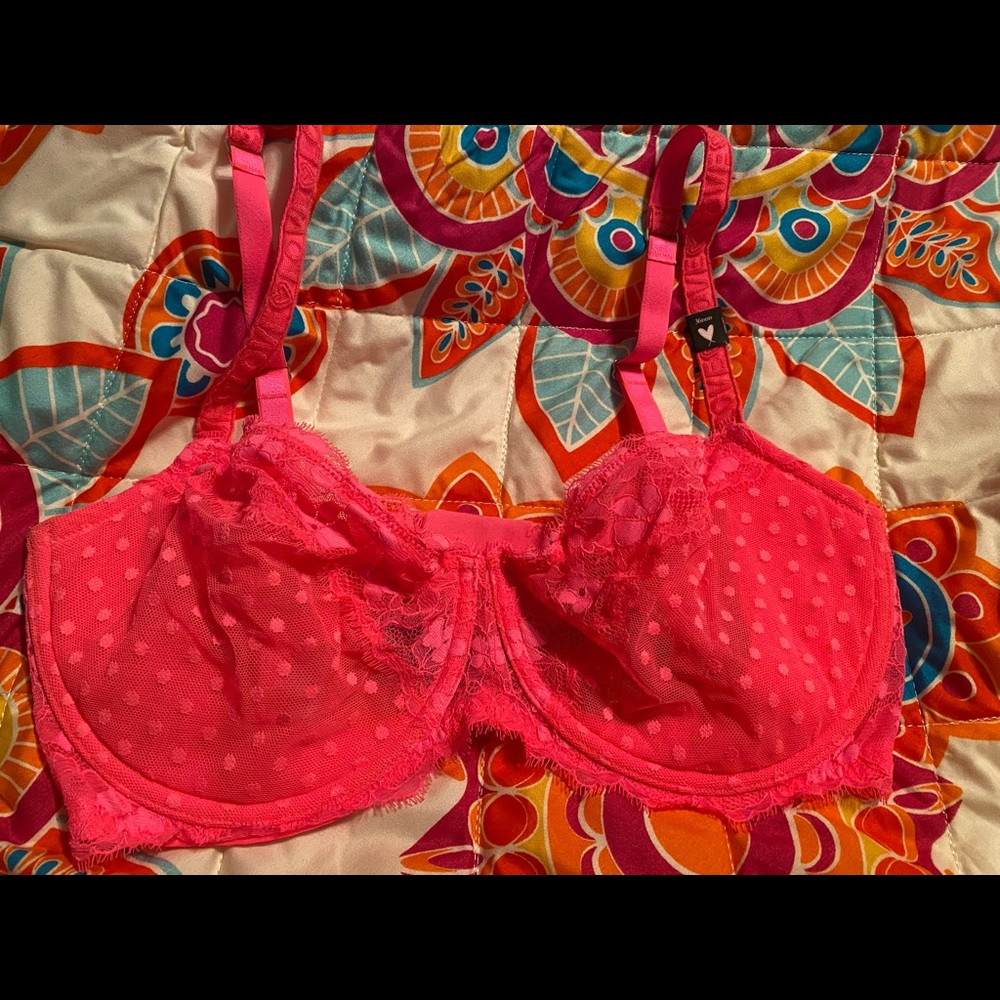 VS 36DDD HOT pink balconet bra